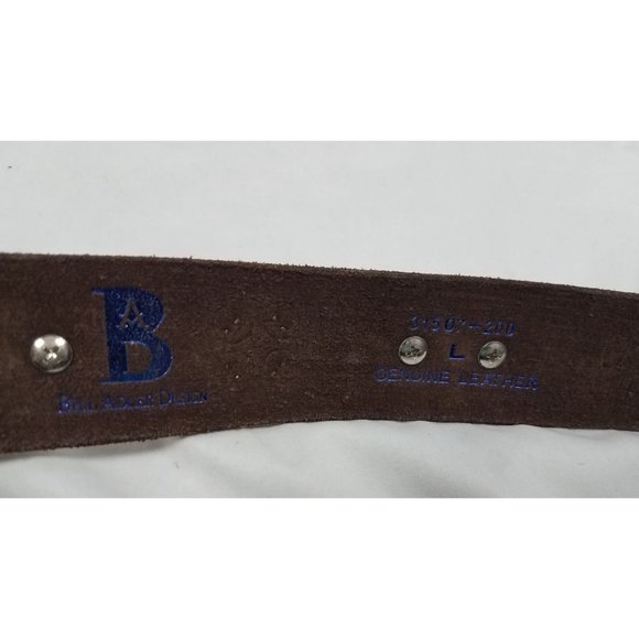 Bill Adler Design Women\'s Sz. L Brown & Bronze Leather Studded Western Belt NWT main image 8